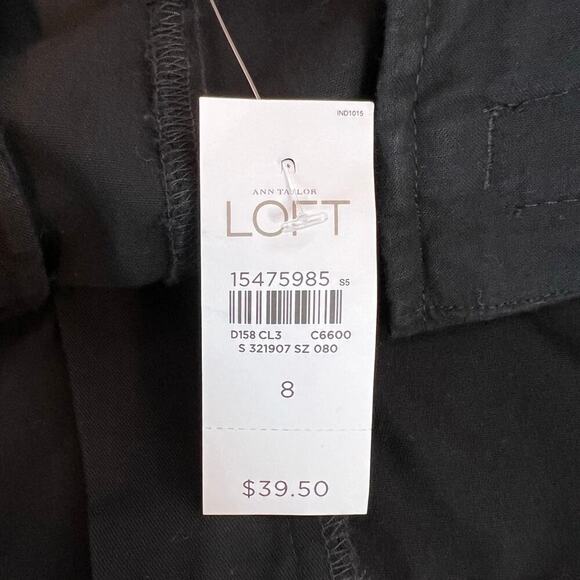Ann Taylor LOFT 6" Chino Shorts in Black Women's Size 8 - Picture 7 of 9